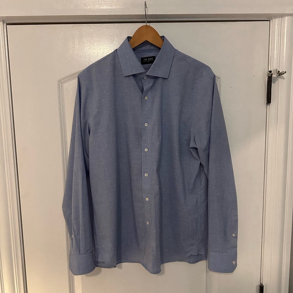 Tie Bar Men's Baby Blue Dress Shirt